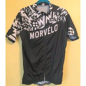 Nice Morvelo Stealth Women's Short Sleeve Cycling Jersey Black/White Sz XL